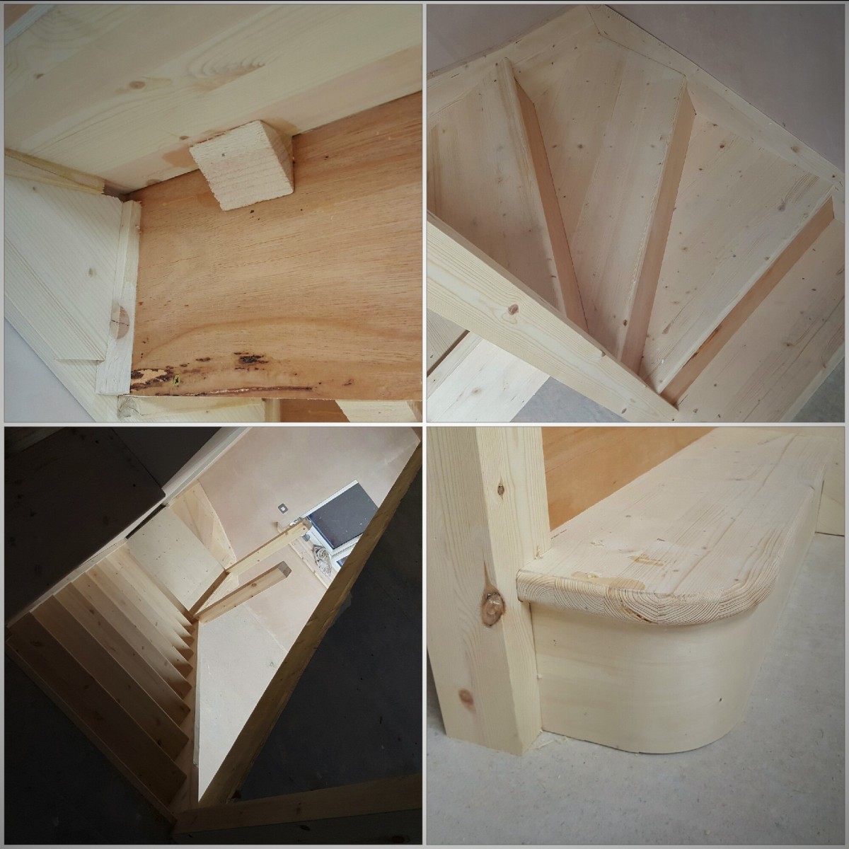 Installation Photos for a Winder Staircase that is Custom Made